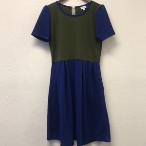 Lularoe Amelia Pleated Textured Stretch Dress